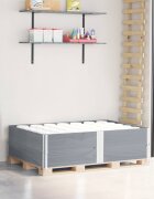 vidaXL Палетни страници сив 2 бр 150x100 см борова дървесина масив