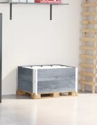 vidaXL Палетни страници сив 2 бр 80x60 см борова дървесина масив