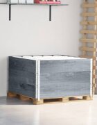 vidaXL Палетни страници сив 3 бр 100x100 см борова дървесина масив