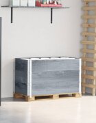 vidaXL Палетни страници сив 3 бр 100x50 см борова дървесина масив