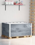vidaXL Палетни страници сив 3 бр 120x80 см борова дървесина масив