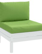 vidaXL Палетни възглавници 2 бр меланж зелени плат