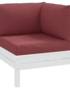 vidaXL Палетни възглавници 3 бр. меланж бордо плат