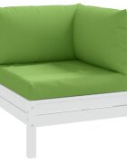 vidaXL Палетни възглавници 3 бр меланж зелени плат