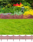 vidaXL Палисада 17 части 10 м кафява