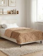 vidaXL Пълно годишно юрганче 135 x 200 cm Не Таупе Дишащo