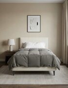 vidaXL Пълно годишно юрганче 140 x 200 cm 4 сезона Светлосиво Дишащo