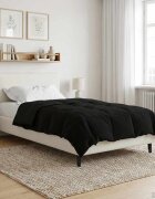 vidaXL Пълно годишно юрганче 140 x 220 cm 4 сезона Черно Дишащo