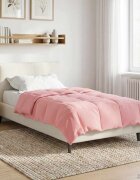 vidaXL Пълно годишно юрганче 140 x 220 cm 4 сезона Розово Дишащo