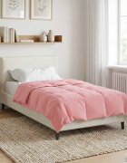 vidaXL Пълно годишно юрганче 155 x 220 cm 4 сезона Розово Дишащo