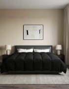 vidaXL Пълно годишно юрганче 200 x 200 cm 4 сезона Черно Дишащo