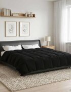 vidaXL Пълно годишно юрганче 200 x 220 cm 4 сезона Черно Дишащo