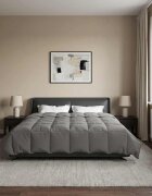 vidaXL Пълно годишно юрганче 200 x 220 cm 4 сезона Светлосиво Дишащo