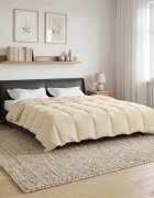 vidaXL Пълно годишно юрганче 200 x 240 cm 4 сезона Кремаво Дишащo