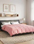 vidaXL Пълно годишно юрганче 220 x 260 cm 4 сезона Розово Дишащo