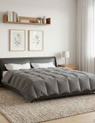 vidaXL Пълно годишно юрганче 220 x 260 cm 4 сезона Светлосиво Дишащo