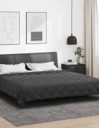 vidaXL Пълно годишно юрганче Антрацит 200 x 220 cm Микрофибър