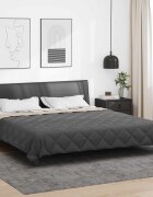 vidaXL Пълно годишно юрганче Антрацит и таупе 200 x 220 cm Микрофибър