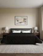 vidaXL Пълно годишно юрганче Патичено Черно 200 x 220 cm