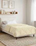 vidaXL Пълно годишно юрганче Патичено Крем 140 x 200 cm