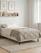 vidaXL Пълно годишно юрганче Патичено Крем 155 x 220 cm