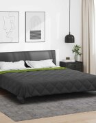 vidaXL Пълно годишно юрганче Зелен и антрацит 220 x 240 cm Микрофибър