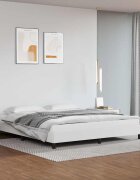 vidaXL Pамка за легло бяла 180x200 см изкуствена кожа