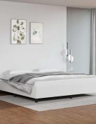 vidaXL Pамка за легло бяла 200x200 см изкуствена кожа