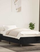 vidaXL Pамка за легло черна 90x190 см кадифе