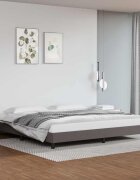 vidaXL Pамка за легло сива 200x200 см изкуствена кожа