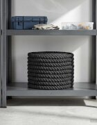 vidaXL Памучен канап 20 mm 100 m Черно 100% Памук