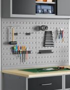 vidaXL Панел за инструменти 2 бр. Сив 100 x 1 x 60 см