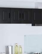 vidaXL Панел за миялна машина Kalmar 2 бр. Черно Инженерна дървесина