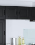vidaXL Панел за миялна машина Kalmar 2 бр. Черно Инженерна дървесина