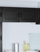 vidaXL Панел за миялна машина Kalmar 2 бр. Черно Инженерна дървесина