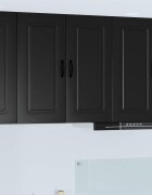 vidaXL Панел за миялна машина Kalmar Черно 80 x 31 x 80 см