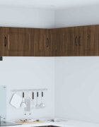 vidaXL Панел за миялна машина Kalmar Кафяв дъб 57 x 57 x 40 см