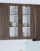vidaXL Панел за миялна машина Kalmar Кафяв дъб 80 x 31 x 100 см