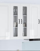 vidaXL Панел за миялна машина Kalmar Лъскаво бяло 60 x 31 x 100 см