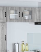 vidaXL Панел за миялна машина Kalmar Сив Сонома 40 x 31 x 40 см