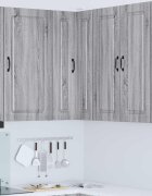 vidaXL Панел за миялна машина Kalmar Сив Сонома 57 x 57 x 100 см