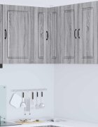 vidaXL Панел за миялна машина Kalmar Сив Сонома 57 x 57 x 80 см