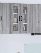 vidaXL Панел за миялна машина Kalmar Сив Сонома 60 x 31 x 80 см