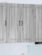 vidaXL Панел за миялна машина Kalmar Сив Сонома 80 x 31 x 100 см