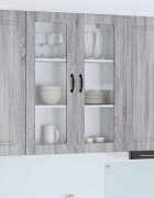 vidaXL Панел за миялна машина Kalmar Сив Сонома 80 x 31 x 100 см