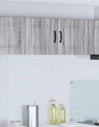 vidaXL Панел за миялна машина Kalmar Сив Сонома 80 x 31 x 40 см