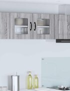 vidaXL Панел за миялна машина Kalmar Сив Сонома 80 x 31 x 40 см