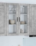 vidaXL Панел за миялна машина Kalmar Циментено сиво 80 x 31 x 100 см
