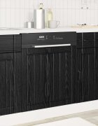 vidaXL Панел за миялна машина LUCCA Черен дъб 60 x 15 x 57 см