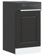 vidaXL Панел за съдомиялна машина Kalmar черен 45x15x57 см инженерно дърво